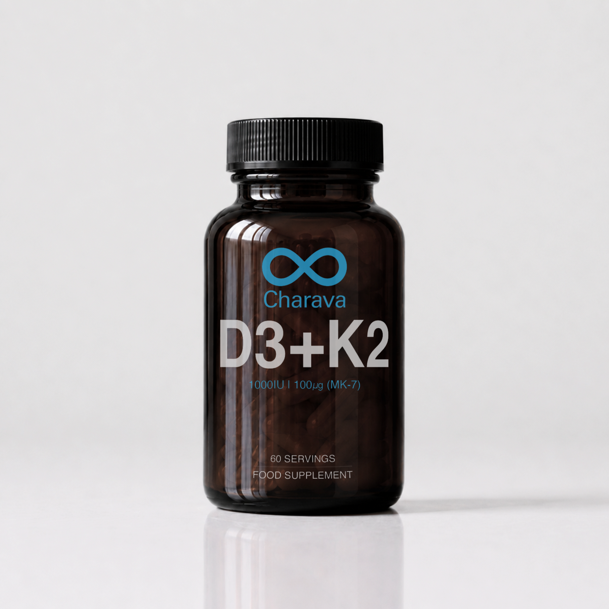 Charava Vitamin D3 (1000IU) + K2 (MK-7) (100 IU)