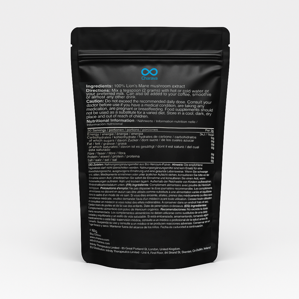 Lion's Mane Powder | Organic lion's mane powder | Charava SA
