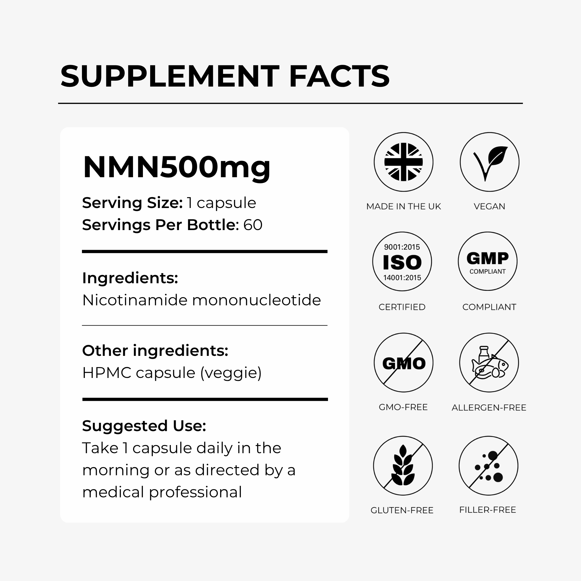 Charava NMN 500mg - NMN Supplements South Africa - Nicotinamide Mononucleotide