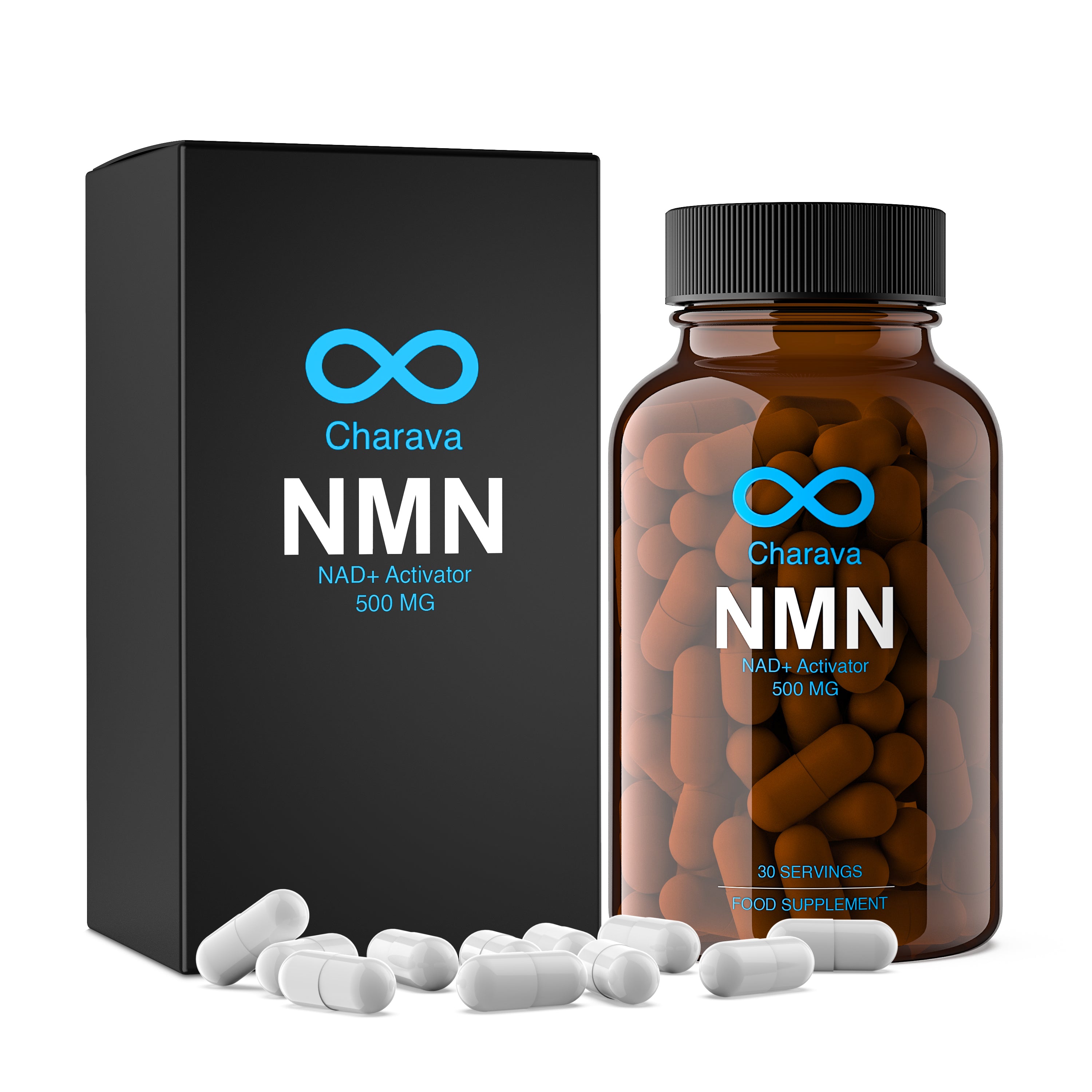 Charava NMN 500mg - NMN Supplements South Africa - Nicotinamide Mononucleotide