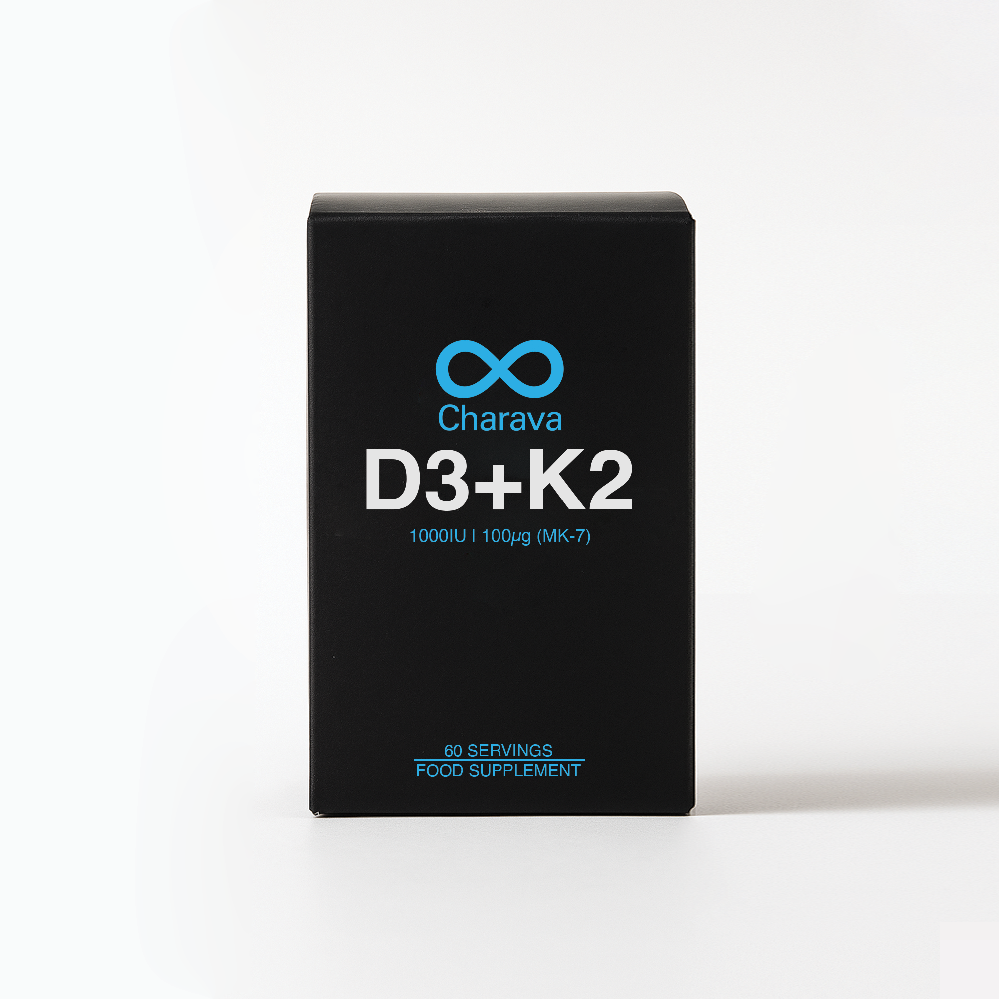 Charava Vitamin D3 (1000IU) + K2 (MK-7) (100 IU)