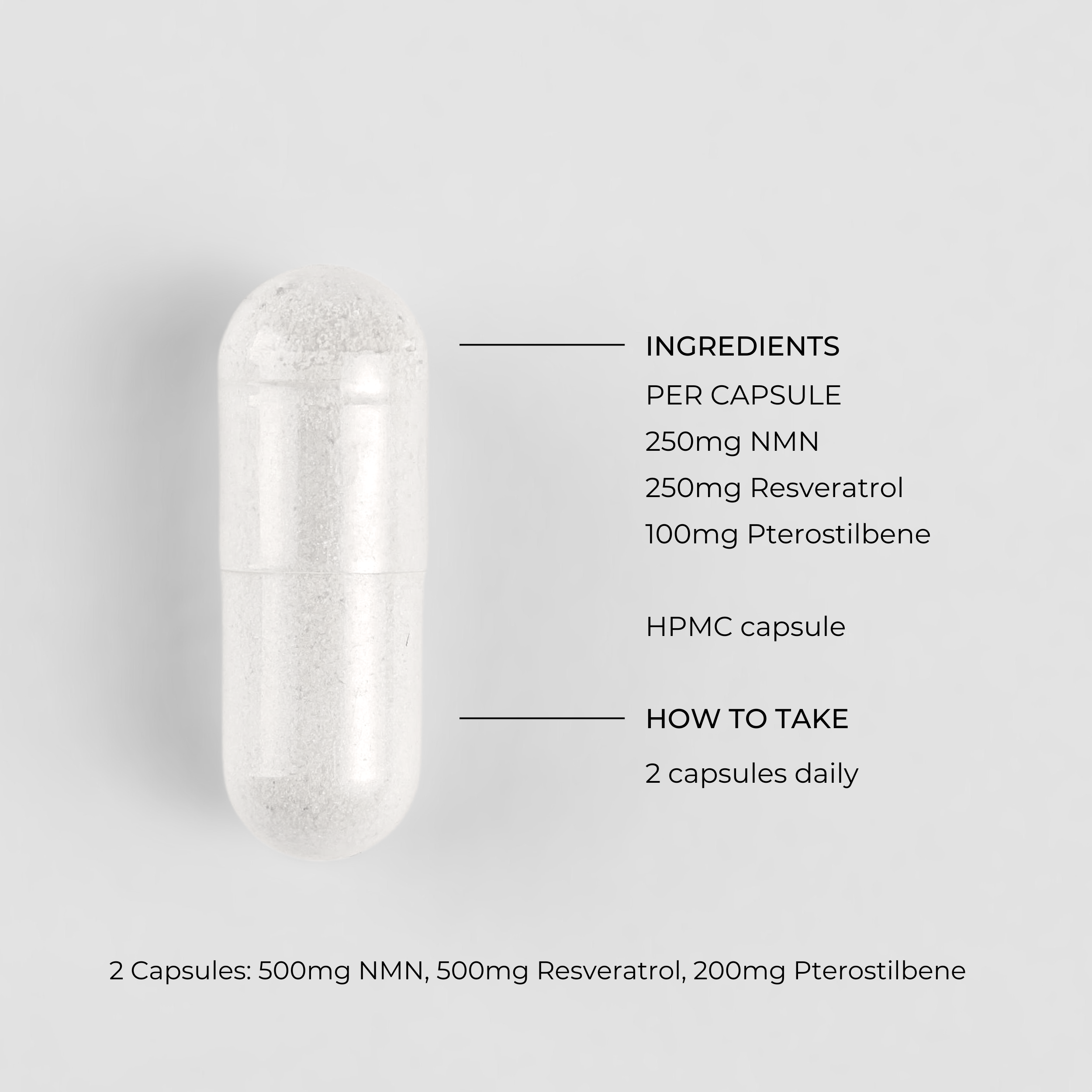 NMN+1200 (NMN, Resveratrol, Pterostilbene)